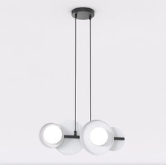Suspension Model 4 lumières noire et grise