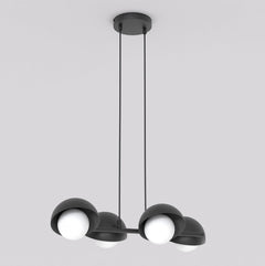 Suspension Boom 4 lumières noire