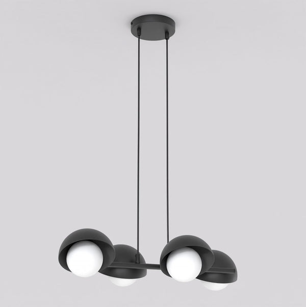 Suspension Boom 4 lumières noire