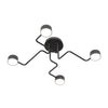 Hängeleuchte Kurage, 4-flammig, schwarz