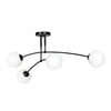 Plafonnier Pregos 4 lumières noir