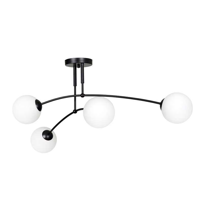Plafonnier Pregos 4 lumières noir