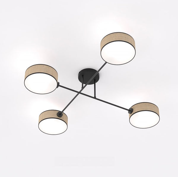 Deckenleuchte Maga, 4-flammig, Rattan