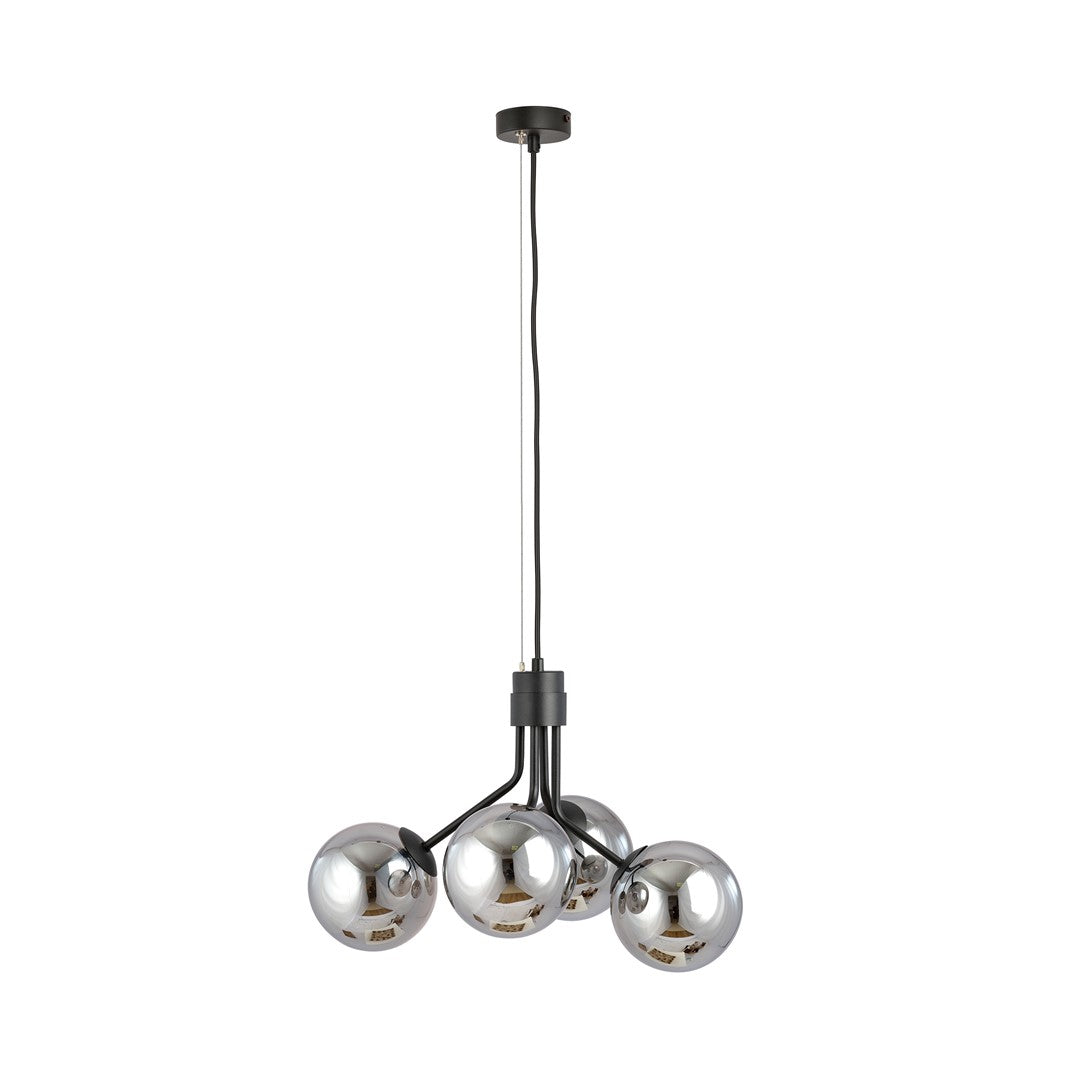 Produit seul, face avant, montrant les quatre globes graphite et les bras noirs.