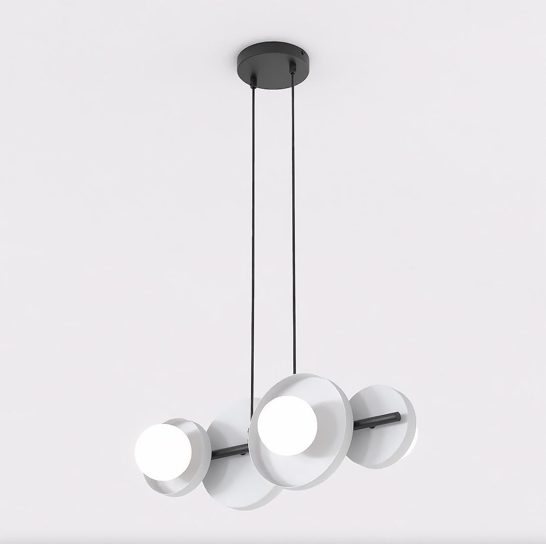 Suspension Model 4 lumières noire et grise