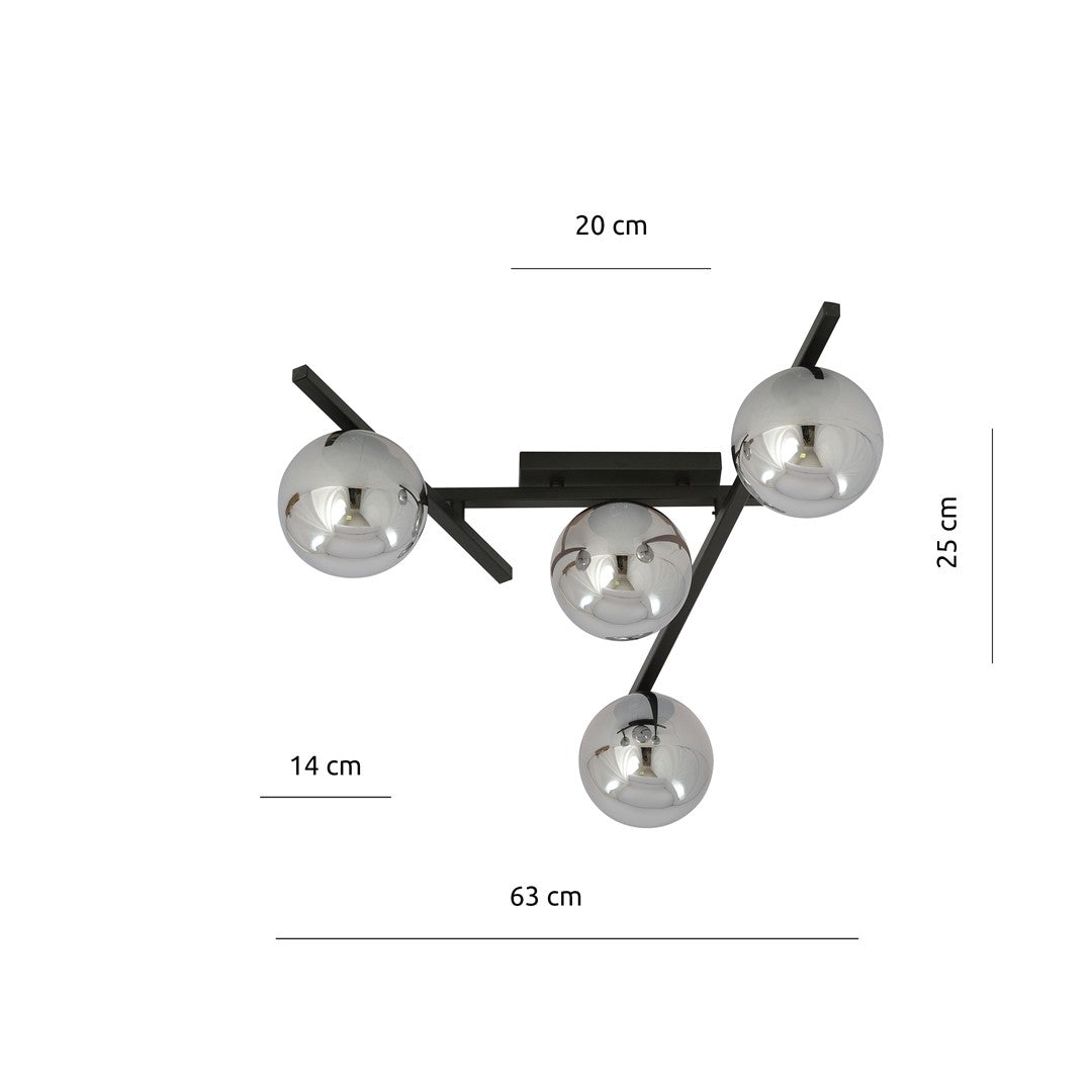Schéma coté montrant une largeur de 63 cm et 25 cm de hauteur