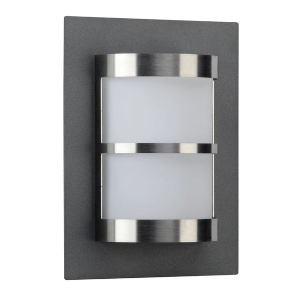 Applique d'extérieur Adonia en aluminium, anthracite et blanc, hauteur 26 cm, IP44