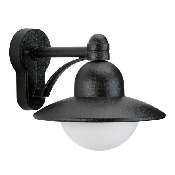 Applique d'extérieur Yarai en verre, noir et blanc, IP44