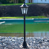 Borne lumineuse d'extérieur 4142 en verre, noir et transparent, Ø 24 cm