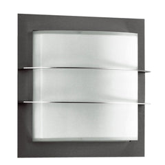 Applique d'extérieur 427 en verre, argenté et blanc, IP44