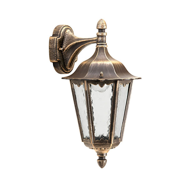 Applique d'extérieur 1819 en verre, marron et laiton, Ø 22,5 cm