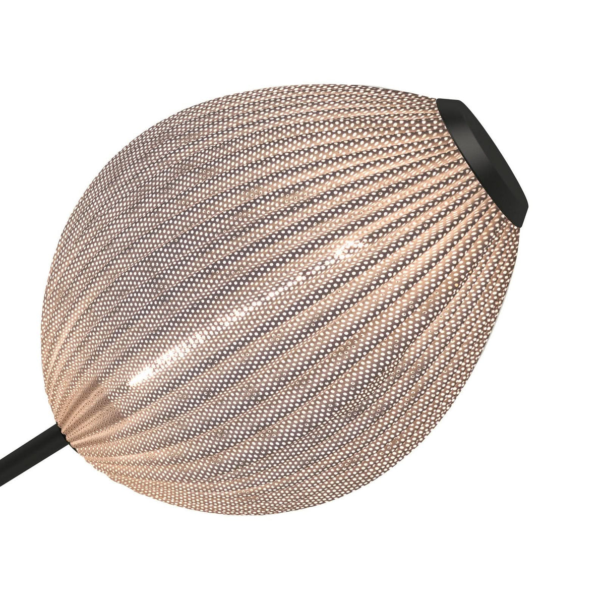 Applique murale Satellite en acier, noir et crème, 2 lumières, hauteur 128 cm