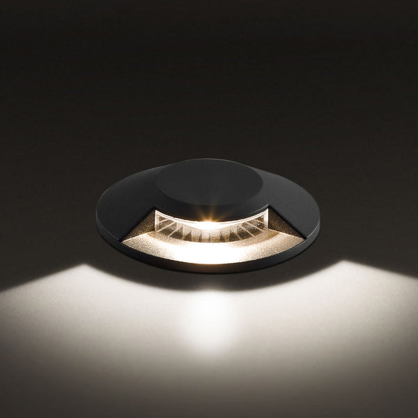 Spot encastré de sol d'extérieur LED Scopum en aluminium, anthracite, Ø 12,5 cm, 3000 K, 7 W, hauteur 12,8 cm, 110°