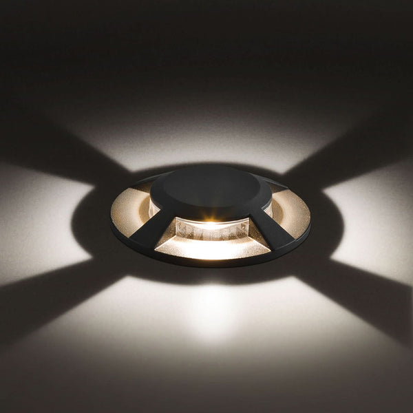 Spot encastré de sol d'extérieur LED Scopum en aluminium, anthracite, Ø 12,5 cm, 3000 K, 7 W, hauteur 12,8 cm, 110°, modèle 3