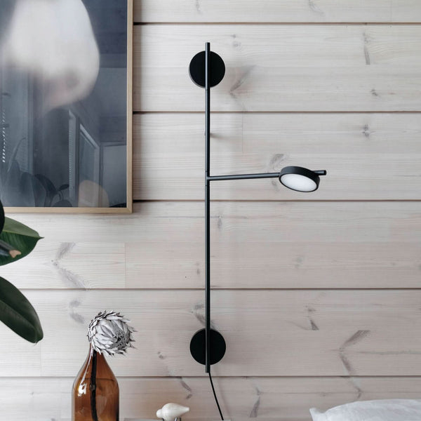 Applique murale LED Igram en aluminium, noir, hauteur 94 cm