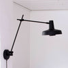 Applique murale Arigato en aluminium, noir, Ø 23 cm, 70 W