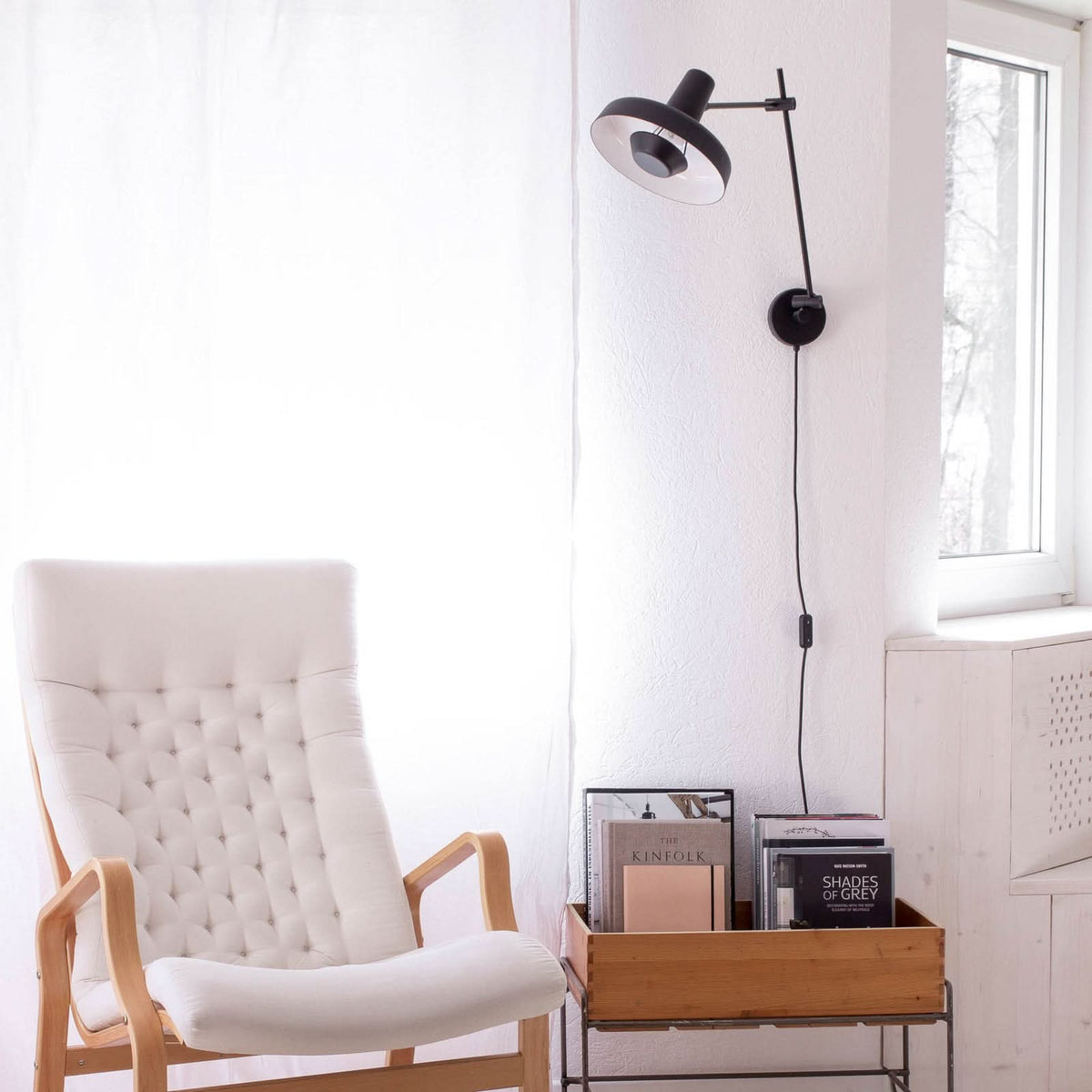 Applique murale Arigato en aluminium, noir, Ø 23 cm, 70 W