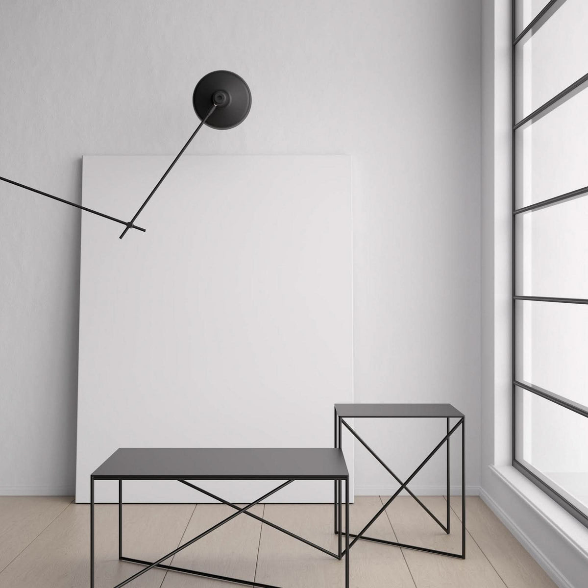 Applique murale Arigato en aluminium, noir, Ø 23 cm, 70 W, modèle 2