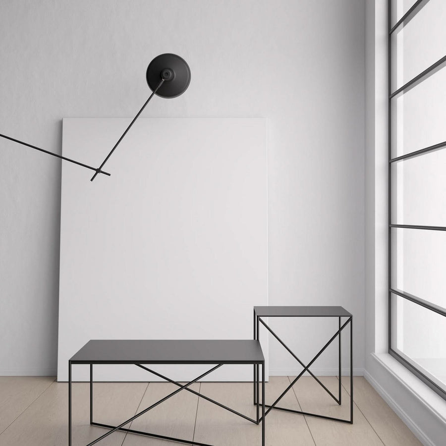 Applique murale Arigato en aluminium, noir, Ø 23 cm, 70 W, modèle 2
