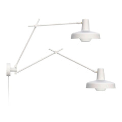 Applique murale Arigato en aluminium, blanc, 2 lumières, Ø 23 cm, 70 W