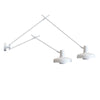 Applique murale Arigato en aluminium, blanc, 2 lumières, Ø 23 cm, 70 W, modèle 2
