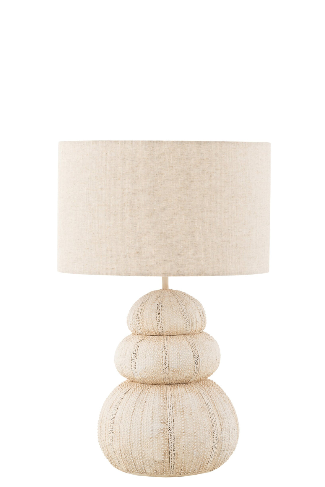 Lampe à poser oursin en polyrésine beige