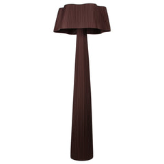 Lampadaire marron, abat-jour Ø60 cm