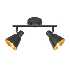 Oeroe 4114ZW schwarzer 2-flammiger Spot mit E14-Fassungen