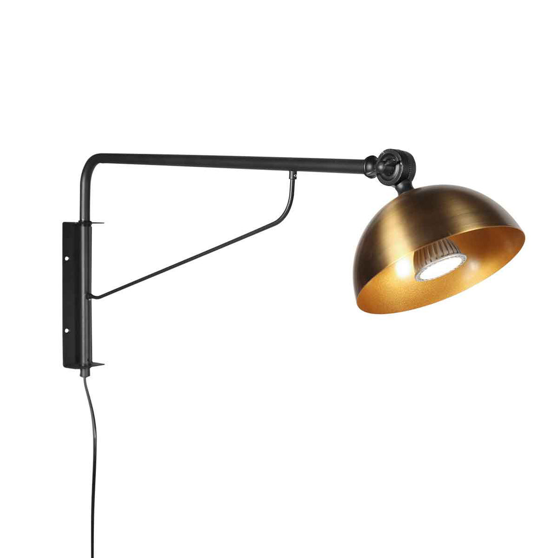 Wandleuchte Pintino 4126ZW schwarz und bronze, Fassung GU10