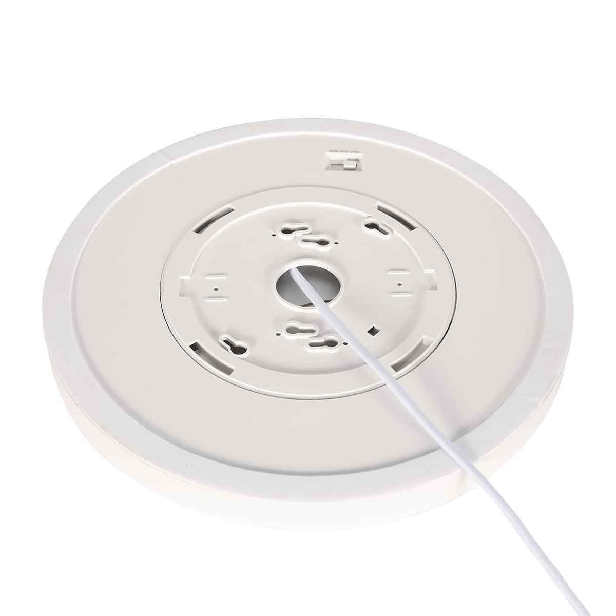 Détail du dos du luminaire montrant la platine et les fixations de montage