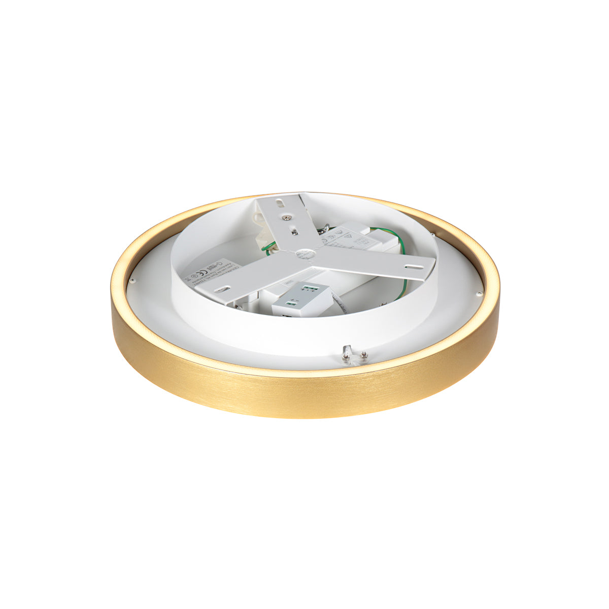 Dos du plafonnier avec platine de fixation en étoile et driver LED