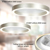 Deckenleuchte stahlfarben Ringlux 4135ST Ø40 cm 3600 Lumen