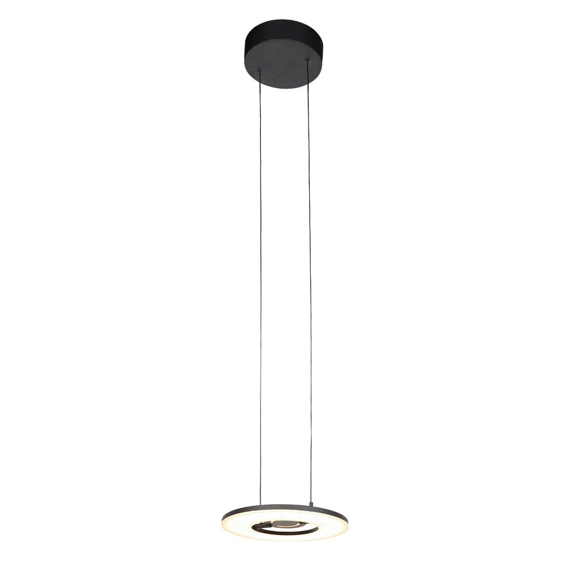 Verstellbare Seilzug-Pendelleuchte schwarz Ø 32 cm, LED 4000 lm | Soleil