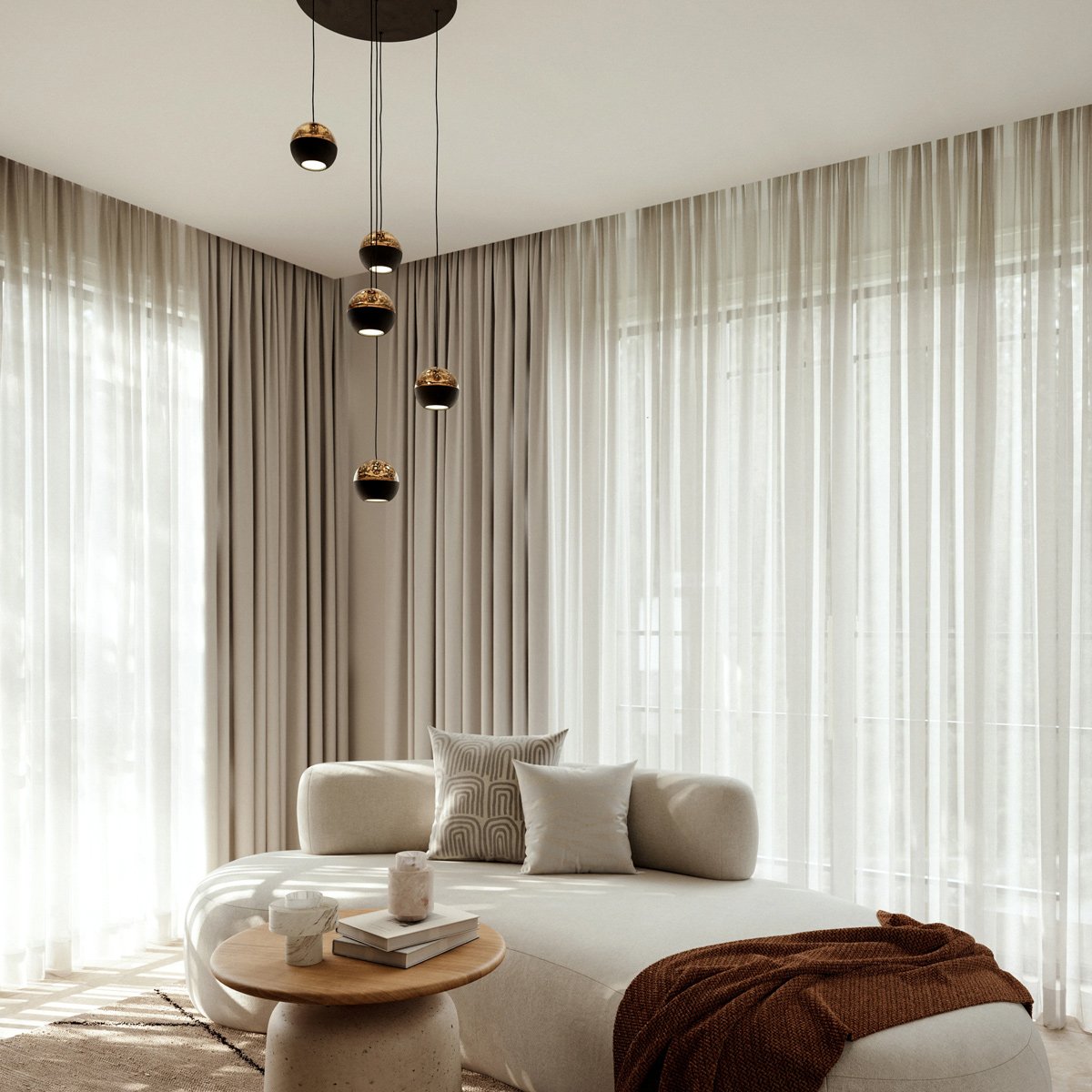 Suspension luminaire Belluno noir