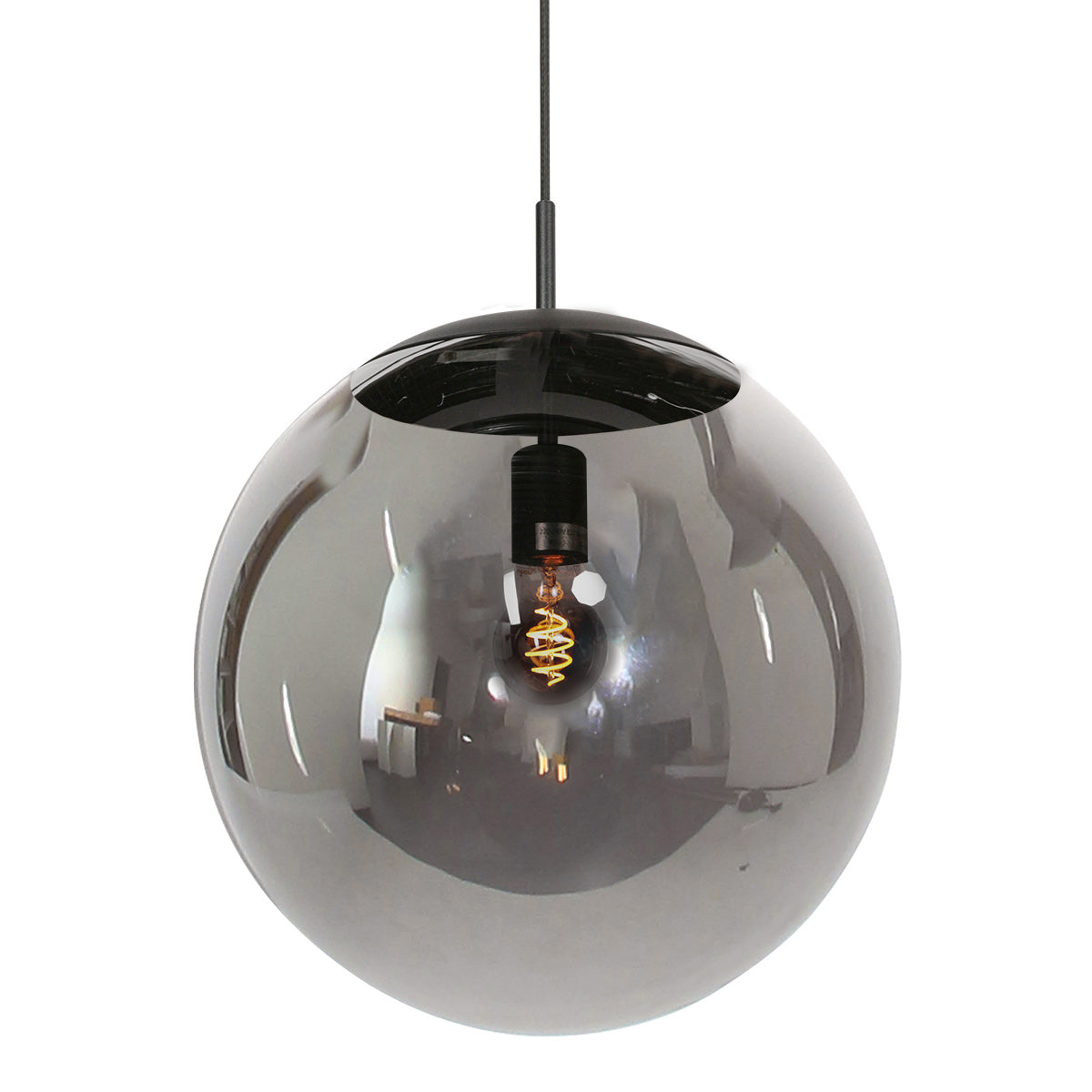 Vue du dessous de la suspension Bollique noire