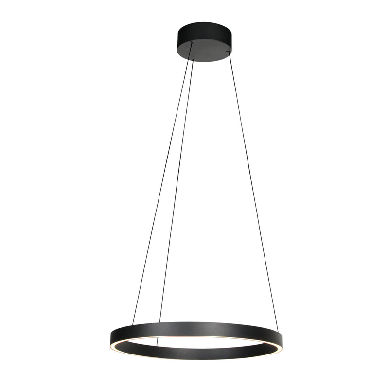 Runde schwarze Hängeleuchte Mykty 4203ZW – 60 cm Durchmesser, höhenverstellbar mit Cable Lift, 7800 Lumen