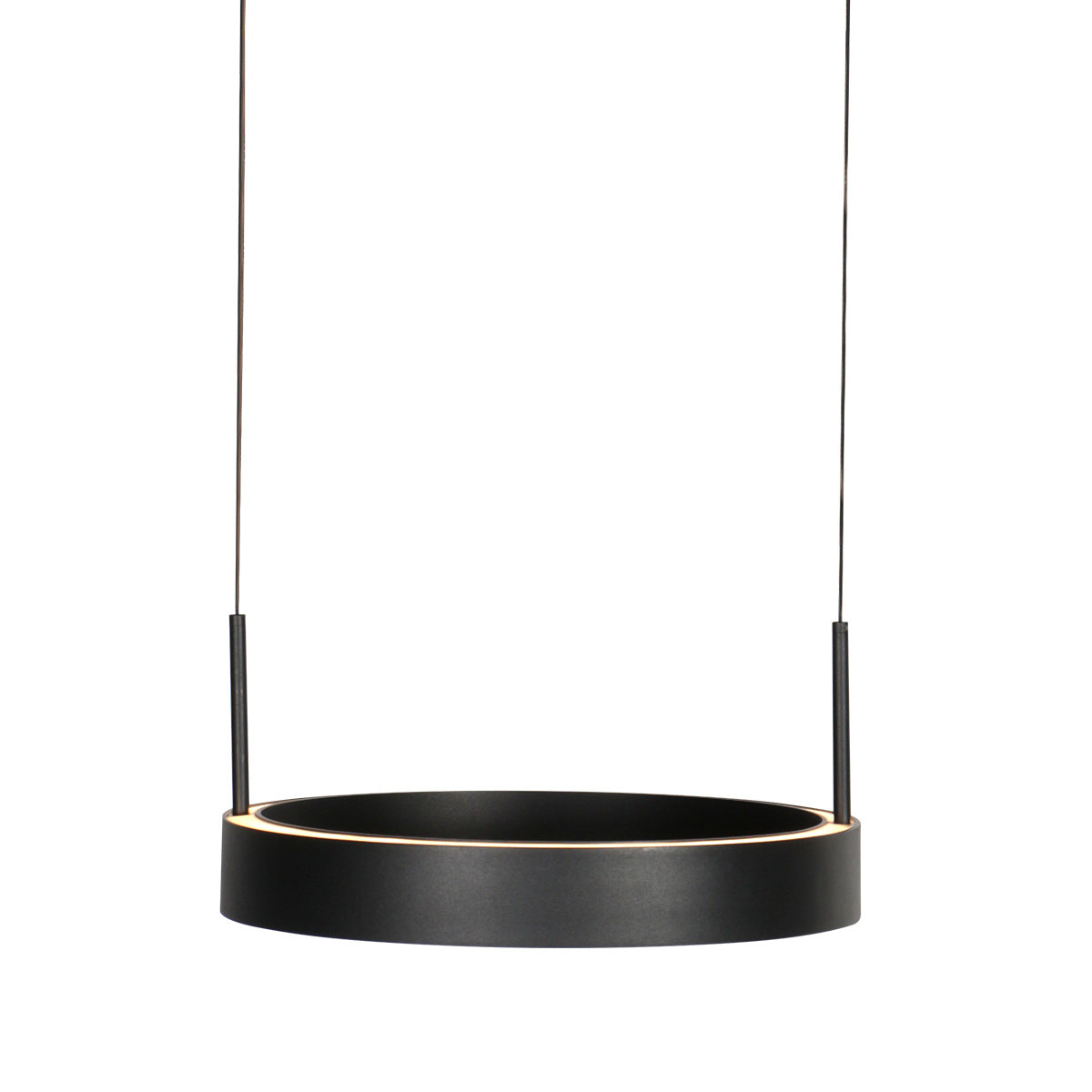 Suspension double cercle noire, LED haut et bas 6500 lm — vue 3
