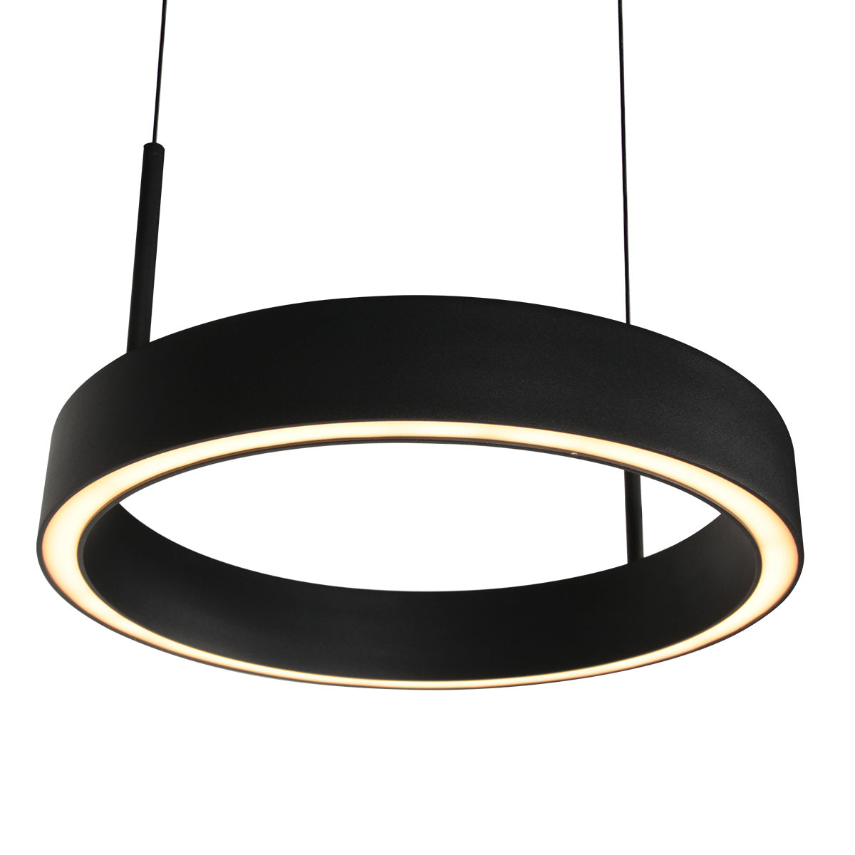 Suspension double cercle noire, LED haut et bas 6500 lm — vue 5