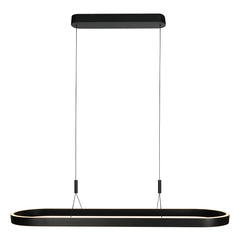 Ovale Hängeleuchte Mykty 4205ZW schwarz – 120 cm breit, höhenverstellbar mit Cable Lift