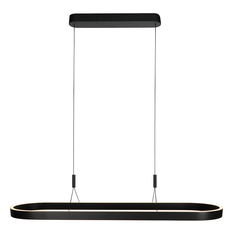 Ovale Hängeleuchte Mykty 4205ZW schwarz – 120 cm breit, höhenverstellbar mit Cable Lift