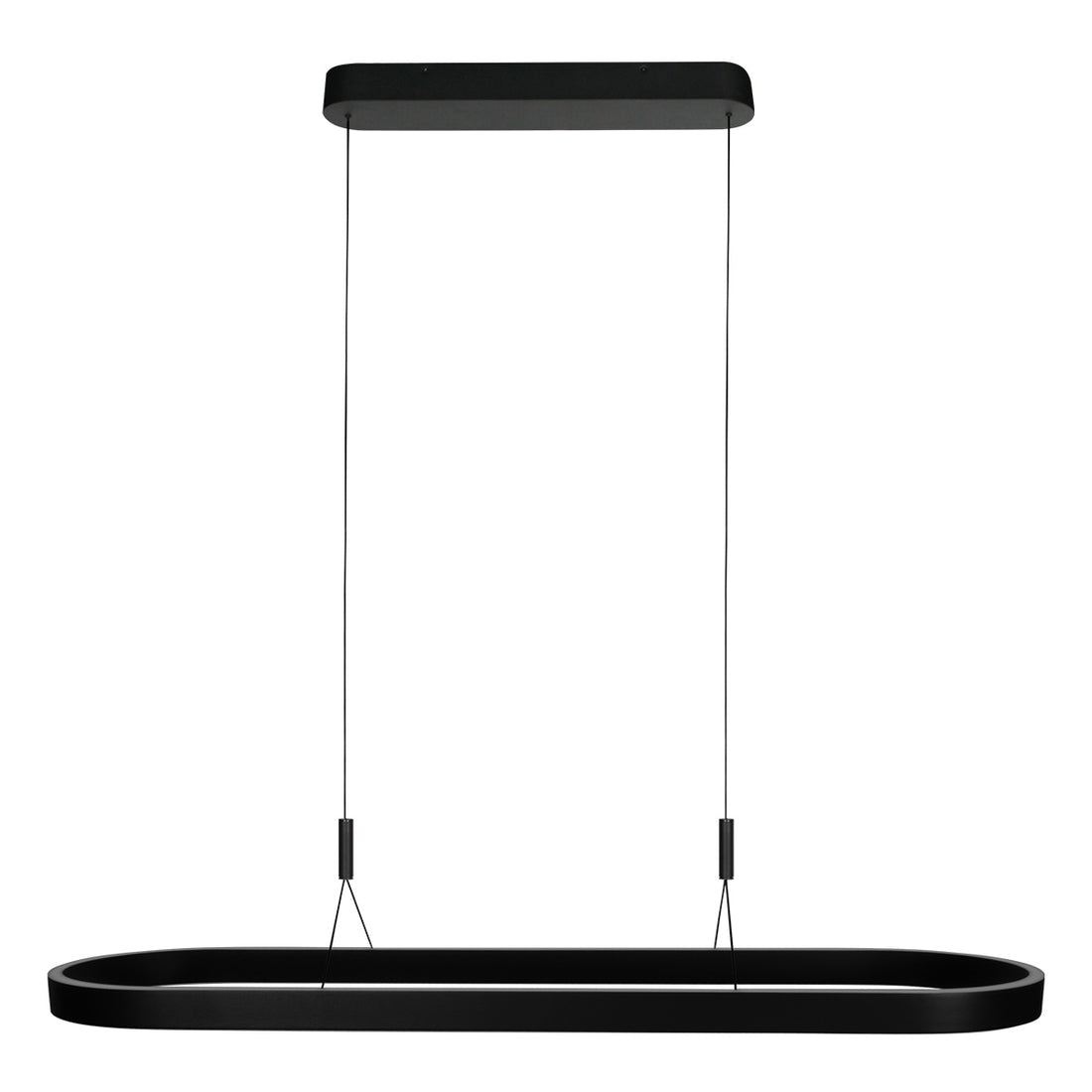 Ovale Hängeleuchte Mykty 4205ZW schwarz – 120 cm breit, höhenverstellbar mit Cable Lift