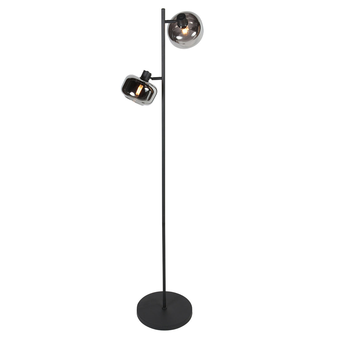 Schwarze 2-flammige Stehlampe Tenebris 4213ZW – Elegante Beleuchtung mit luxuriösem Look