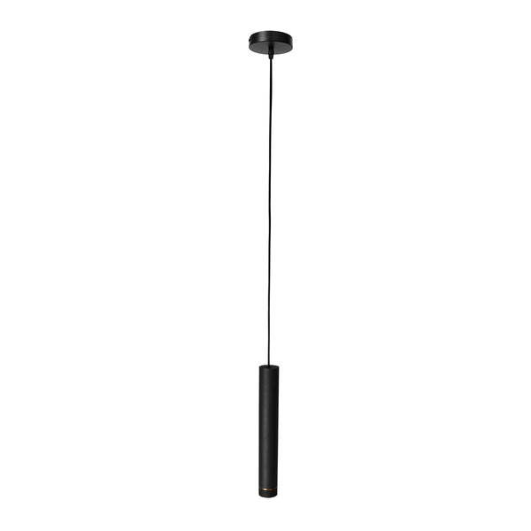Hängeleuchte DownLume 4215ZW – schlank und elegant, schwarz mit goldenem Detail