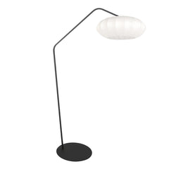 Schwarze Stehlampe Zig-Zag 4249ZW mit weißem Seidenschirm – einzigartiges Design und funktionale Nutzung