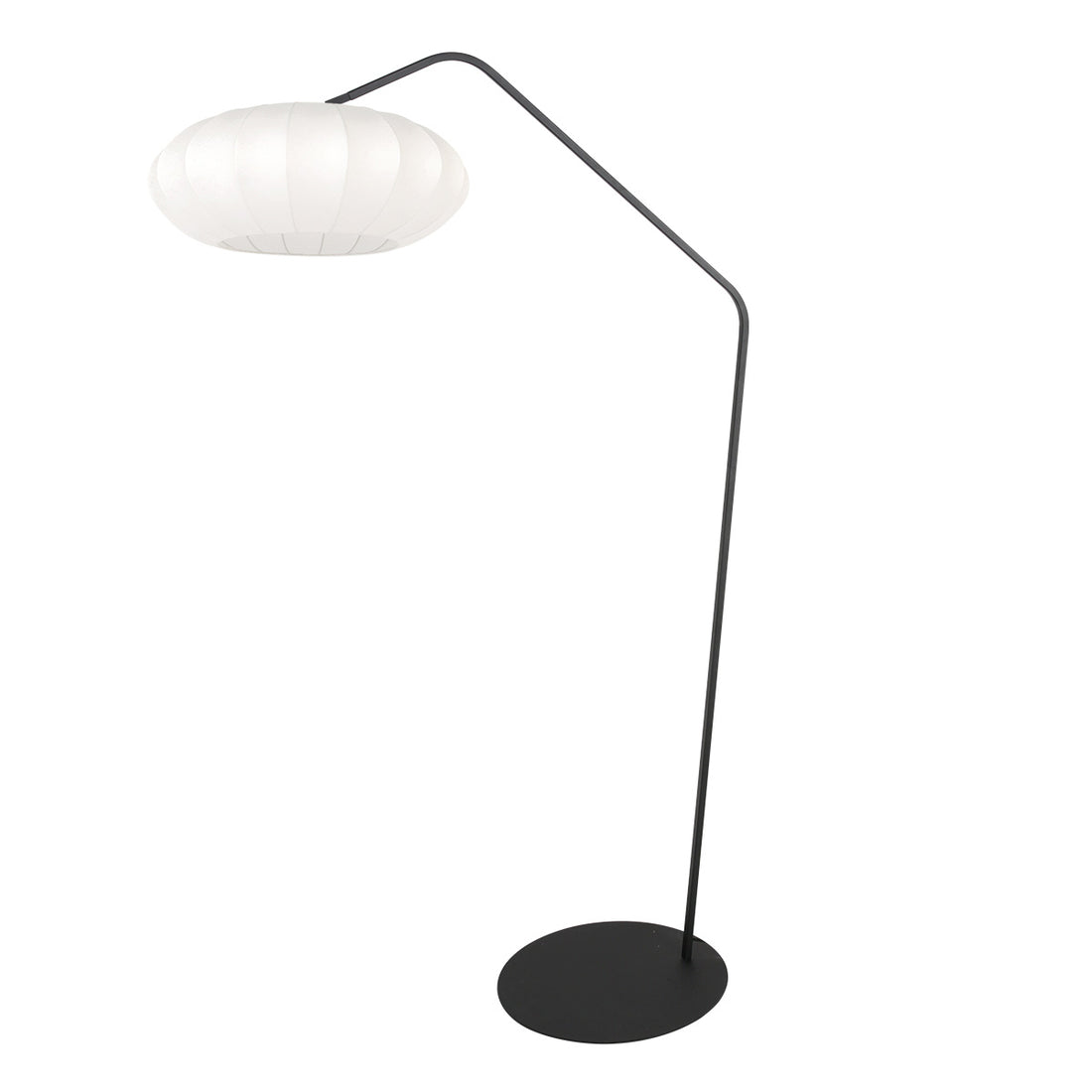 Schwarze Stehlampe Zig-Zag 4249ZW mit weißem Seidenschirm – einzigartiges Design und funktionale Nutzung