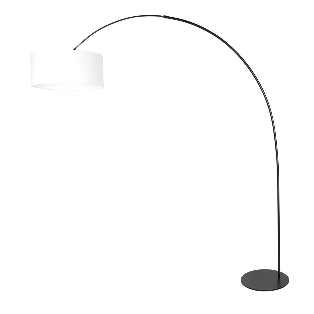 Schwarze Stehlampe Curve 4267ZW mit Lampenschirm aus grobem Leinen – einzigartiges Design und funktionale Nutzung