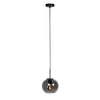 HaloSwap 4292ZW – Schwarze Pendelleuchte mit rauchfarbenem Glaskugel-Schirm, Durchmesser 20 cm