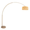 Bogenlampe in Bronzefarbe Sparkled Light 4303BR – elegante Beleuchtung mit Grass-Lampenschirm