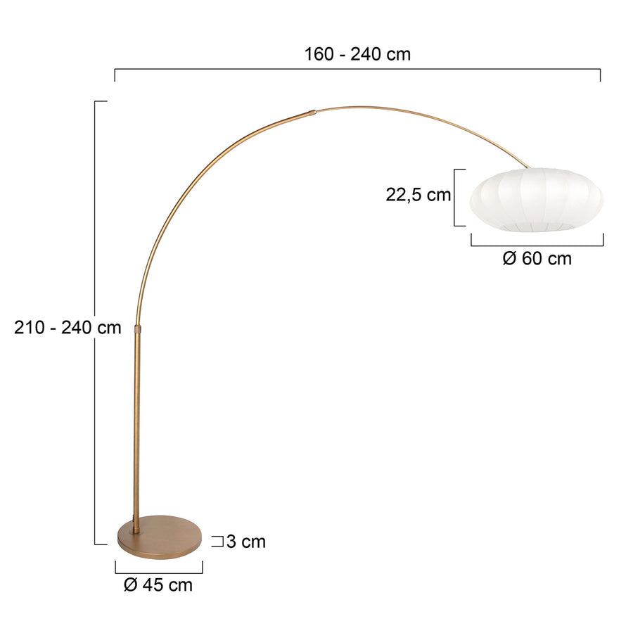 Bogenlampe in Bronzefarbe Sparkled Light 4308BR – Elegante Beleuchtung mit Seidenschirm