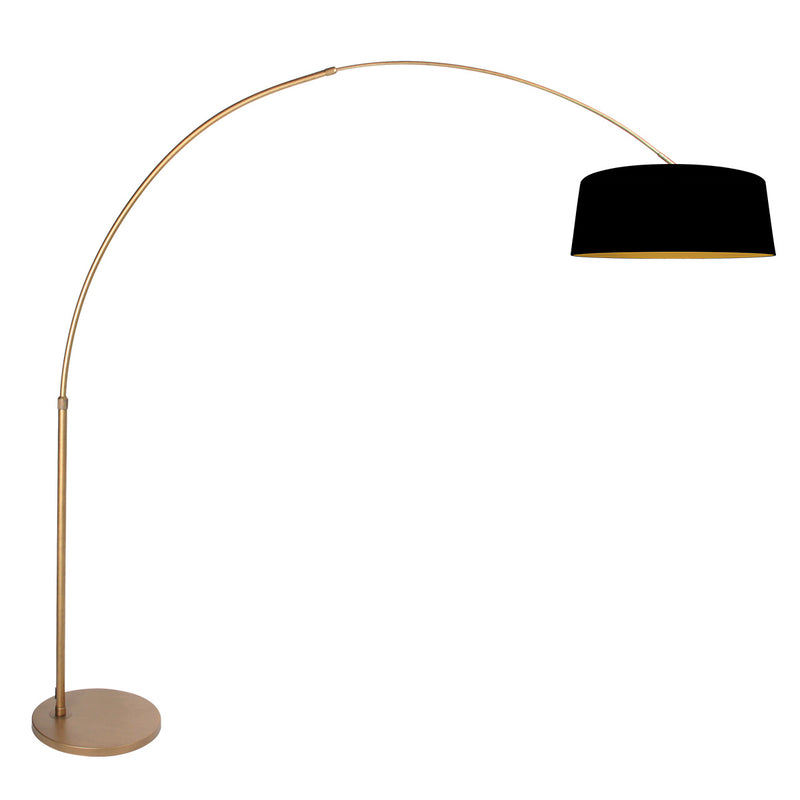 Bogenlampe Sparkled Light 4311BR mit E27-Fassung und schwarzem Lampenschirm